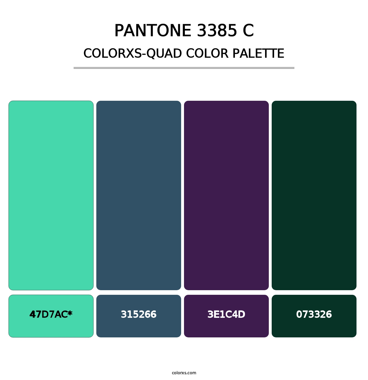 PANTONE 3385 C - Colorxs Quad Palette