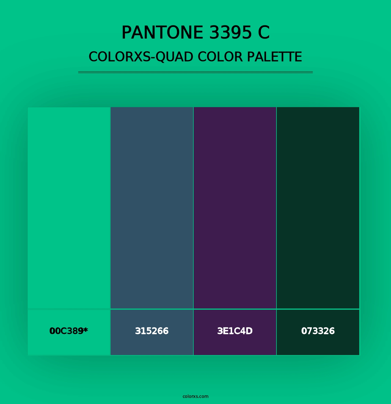 PANTONE 3395 C - Colorxs Quad Palette