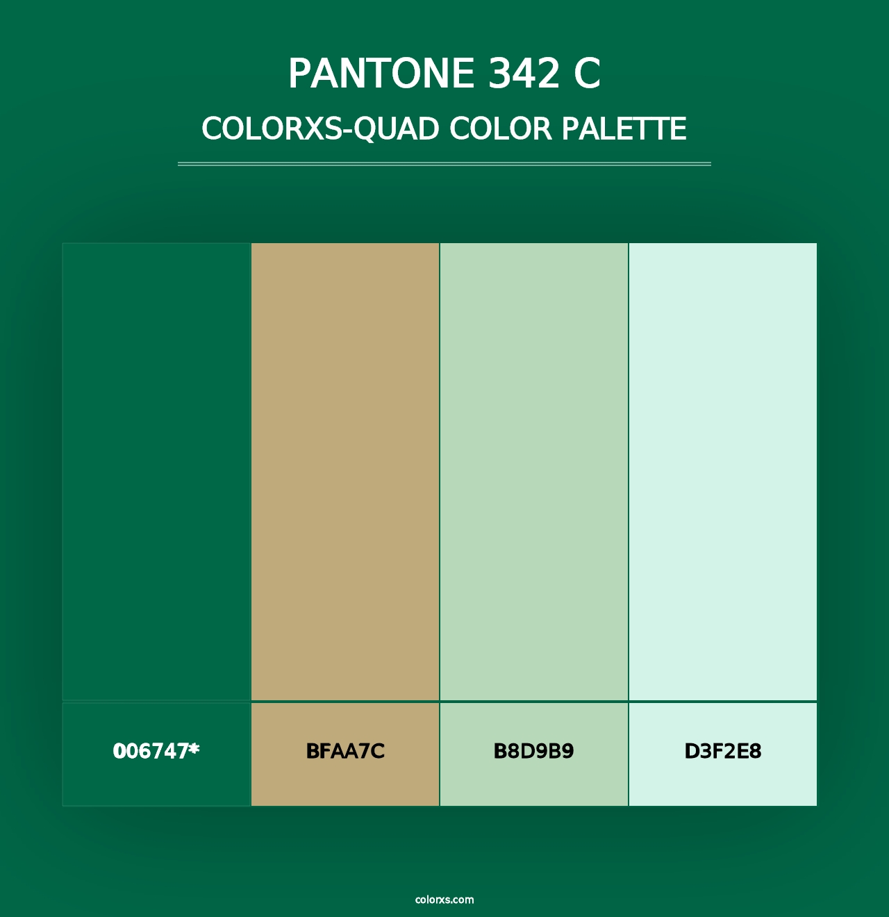 PANTONE 342 C - Colorxs Quad Palette