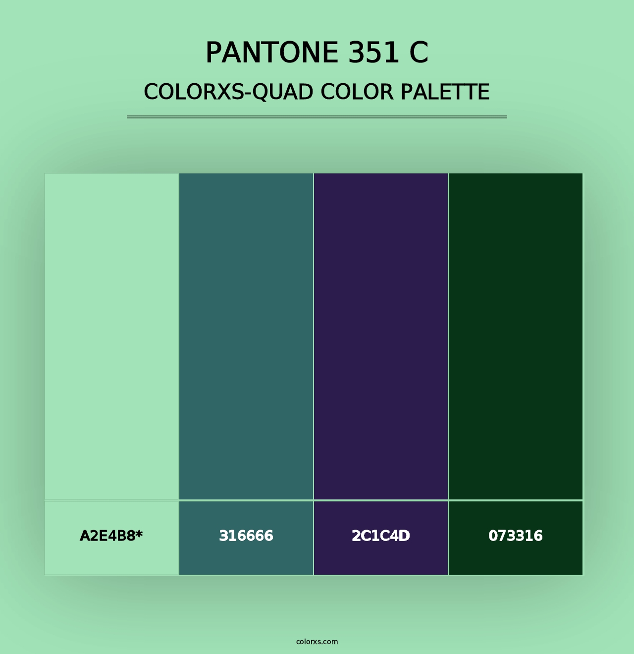 PANTONE 351 C - Colorxs Quad Palette