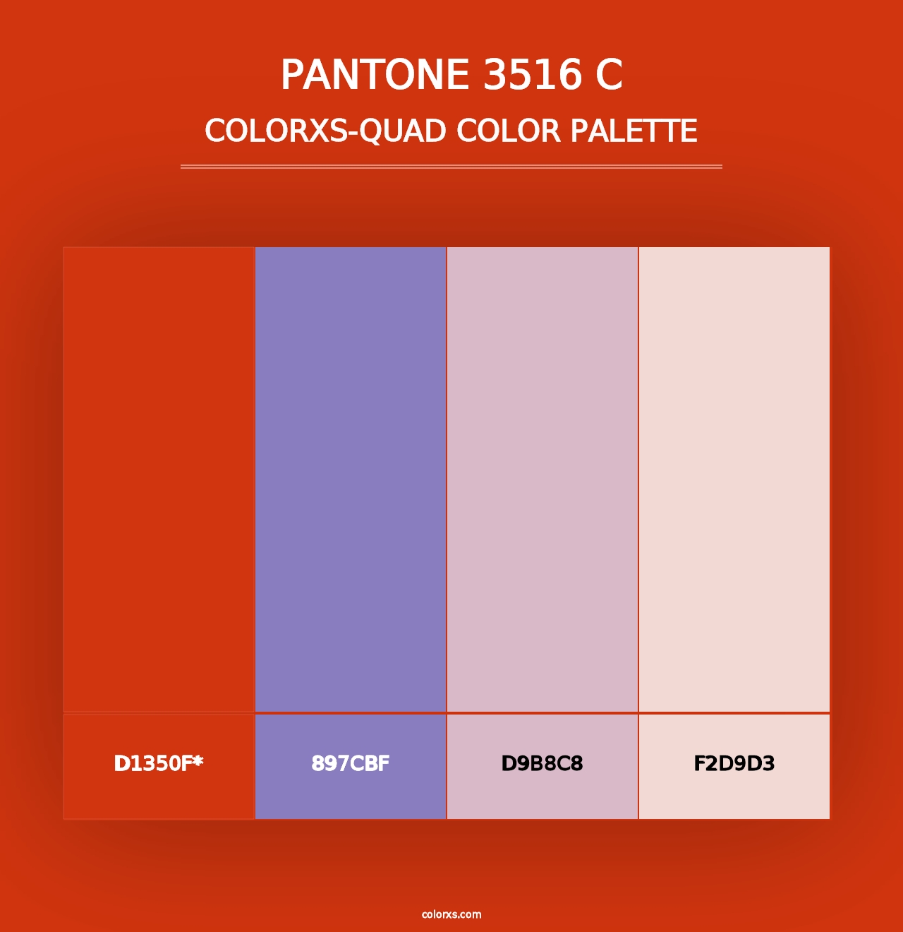 PANTONE 3516 C - Colorxs Quad Palette