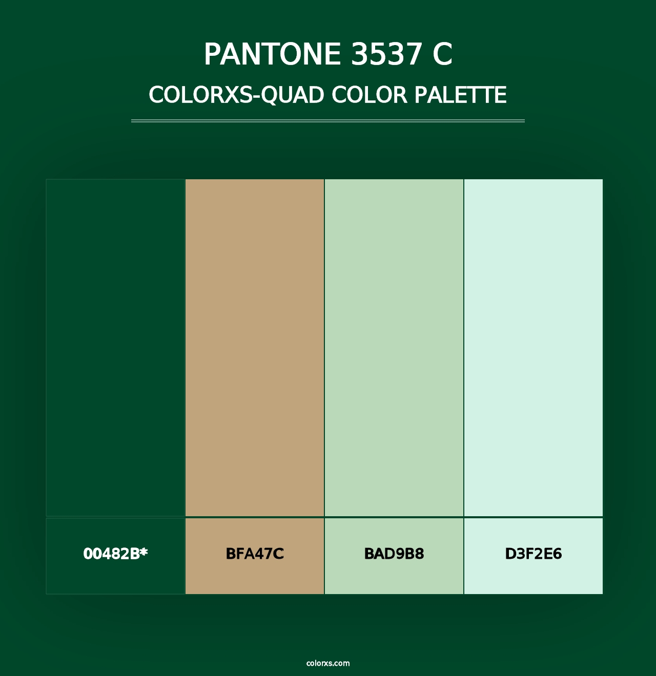 PANTONE 3537 C - Colorxs Quad Palette