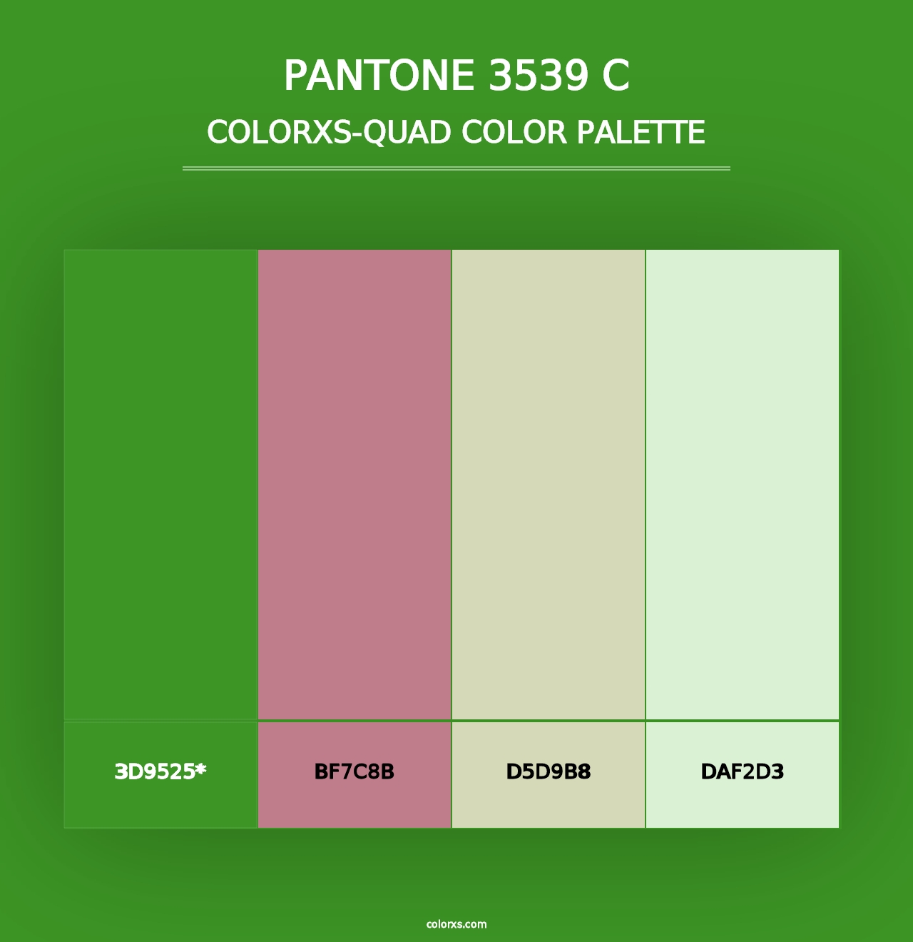 PANTONE 3539 C - Colorxs Quad Palette