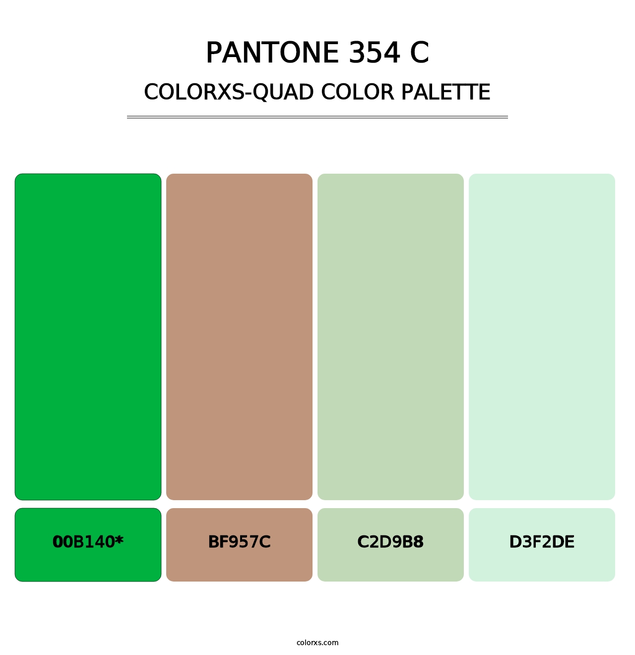 PANTONE 354 C - Colorxs Quad Palette