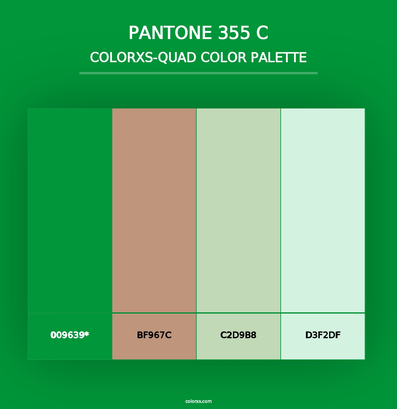 PANTONE 355 C - Colorxs Quad Palette