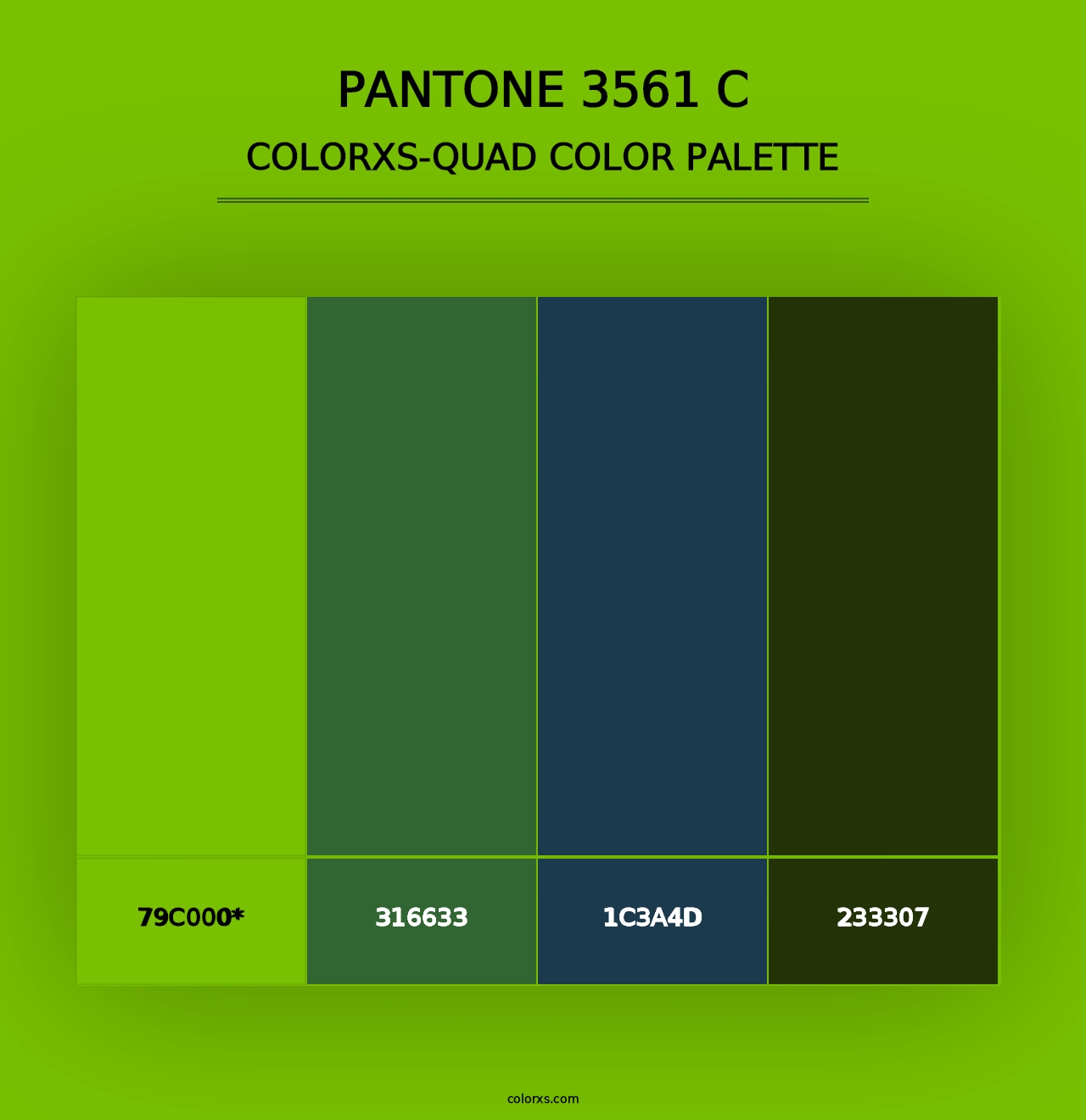 PANTONE 3561 C - Colorxs Quad Palette