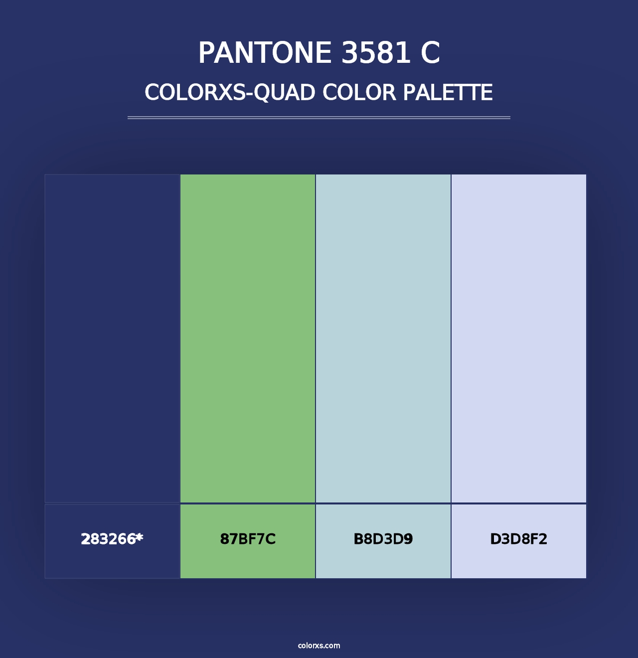 PANTONE 3581 C - Colorxs Quad Palette