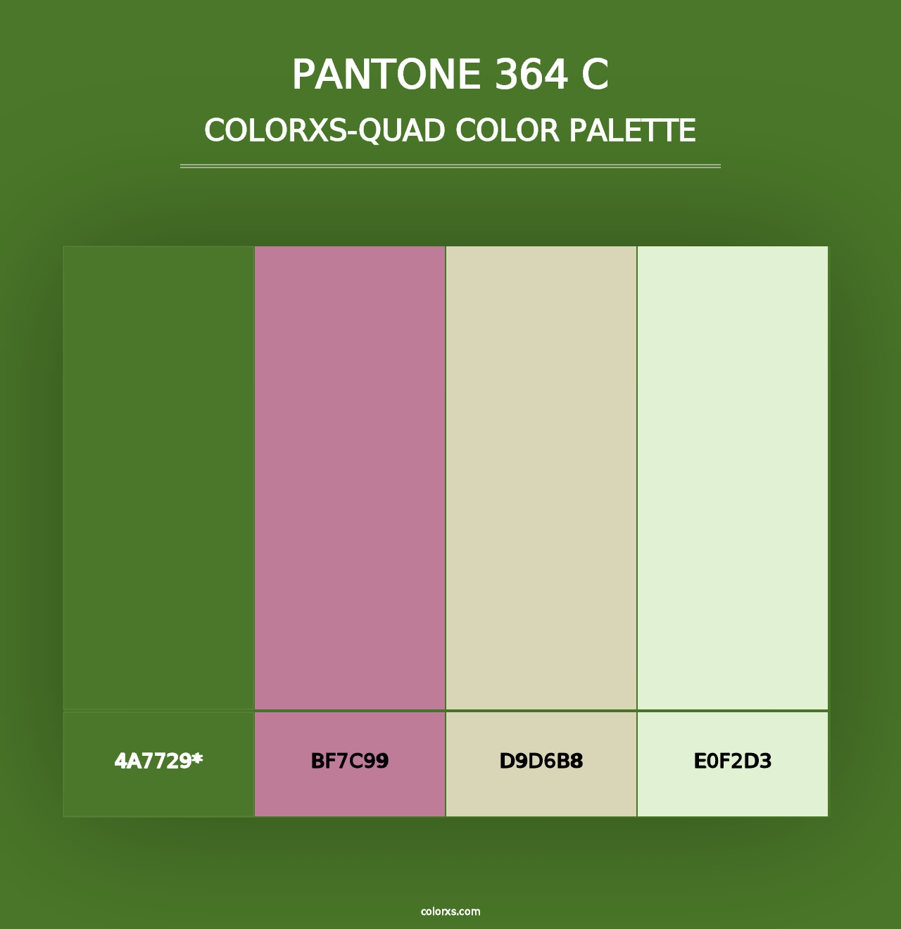 PANTONE 364 C - Colorxs Quad Palette