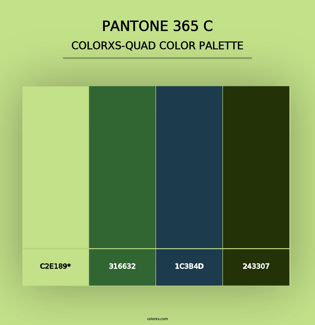 PANTONE 365 C - Colorxs Quad Palette