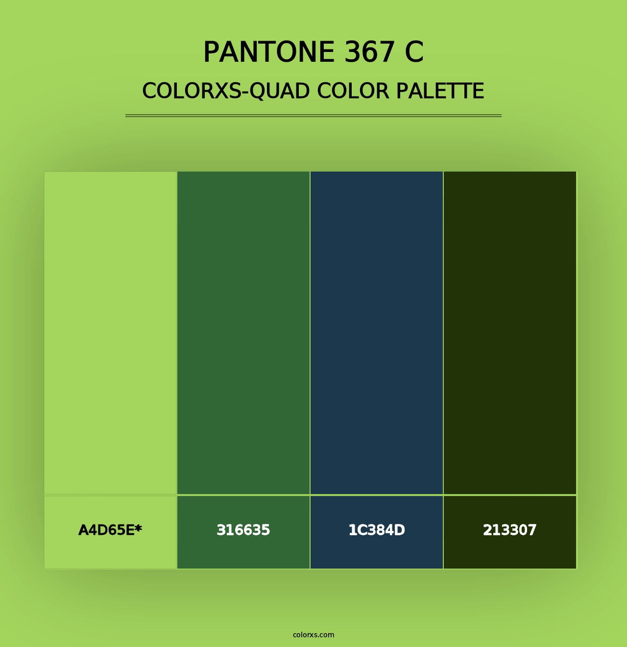 PANTONE 367 C - Colorxs Quad Palette