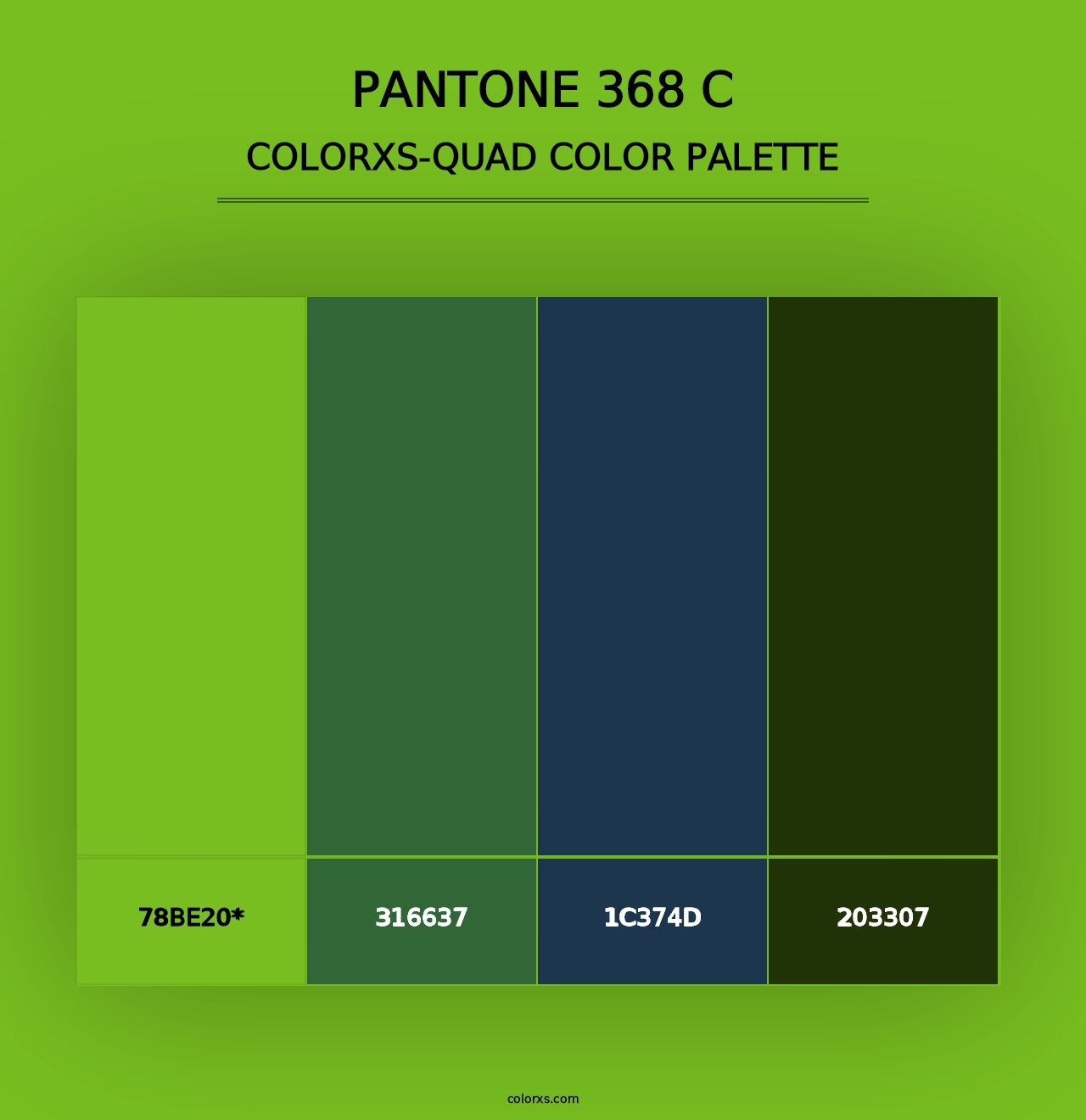 PANTONE 368 C - Colorxs Quad Palette