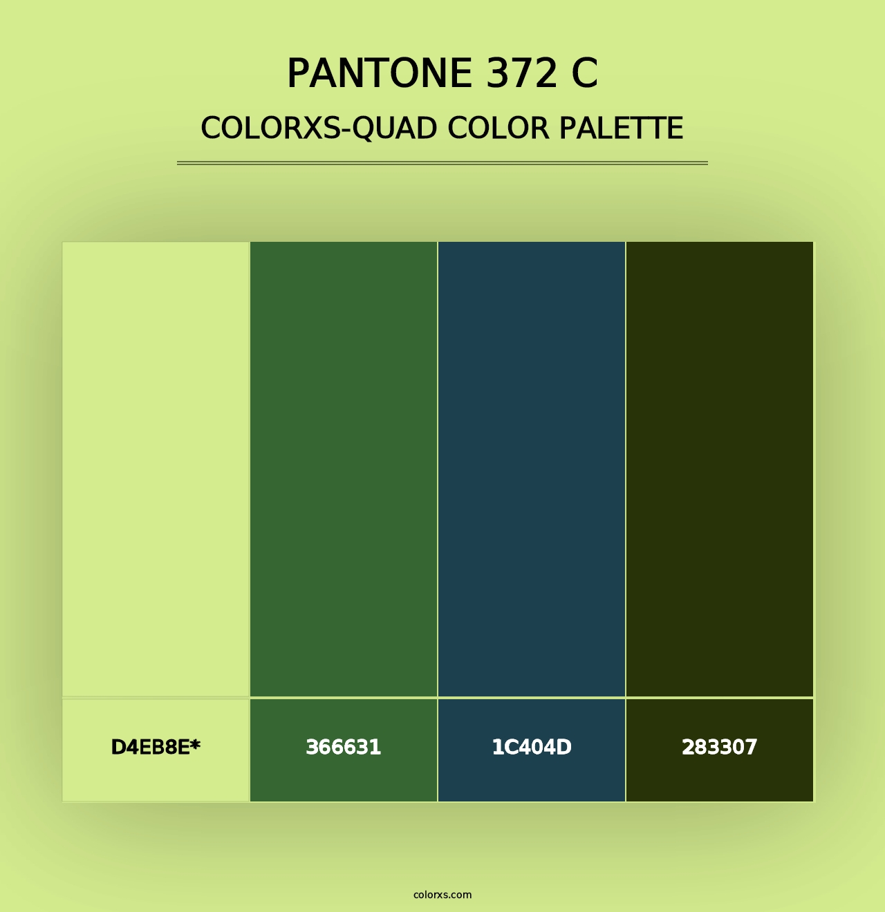 PANTONE 372 C - Colorxs Quad Palette