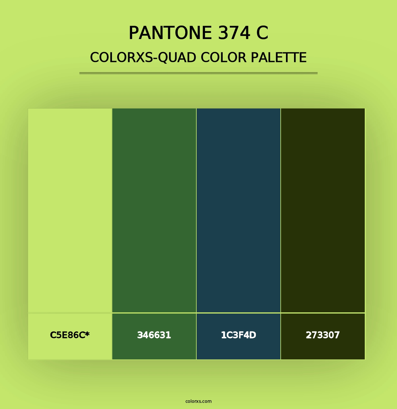 PANTONE 374 C - Colorxs Quad Palette