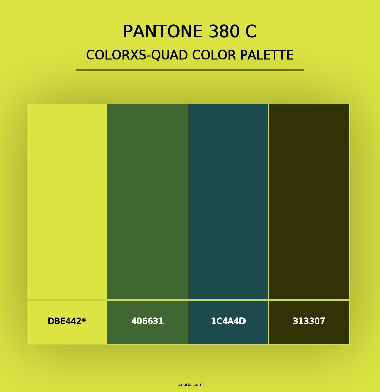 PANTONE 380 C - Colorxs Quad Palette