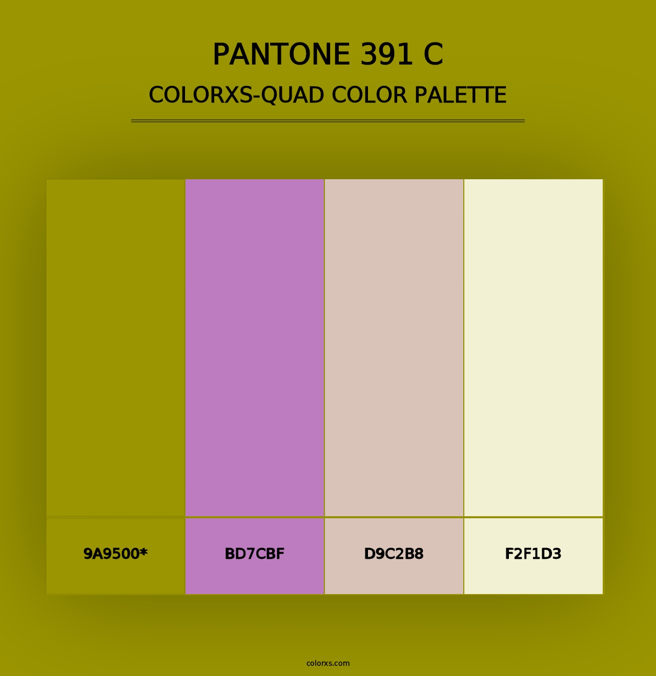 PANTONE 391 C - Colorxs Quad Palette