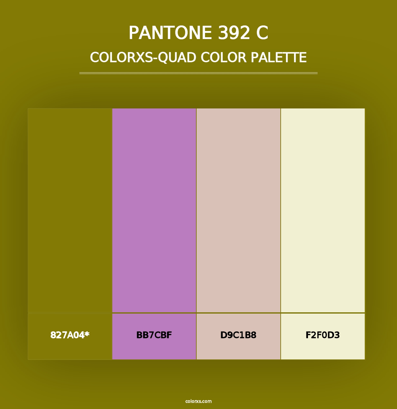 PANTONE 392 C - Colorxs Quad Palette