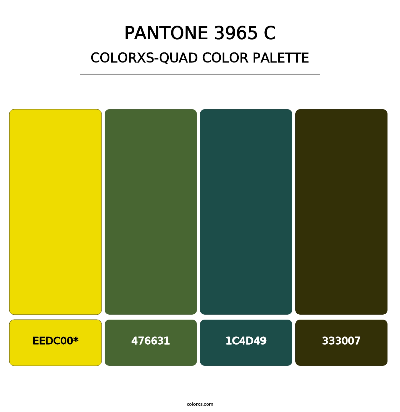 PANTONE 3965 C - Colorxs Quad Palette