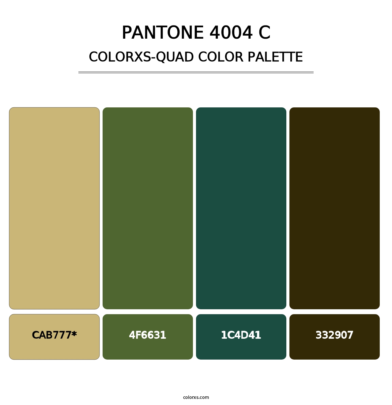 PANTONE 4004 C - Colorxs Quad Palette