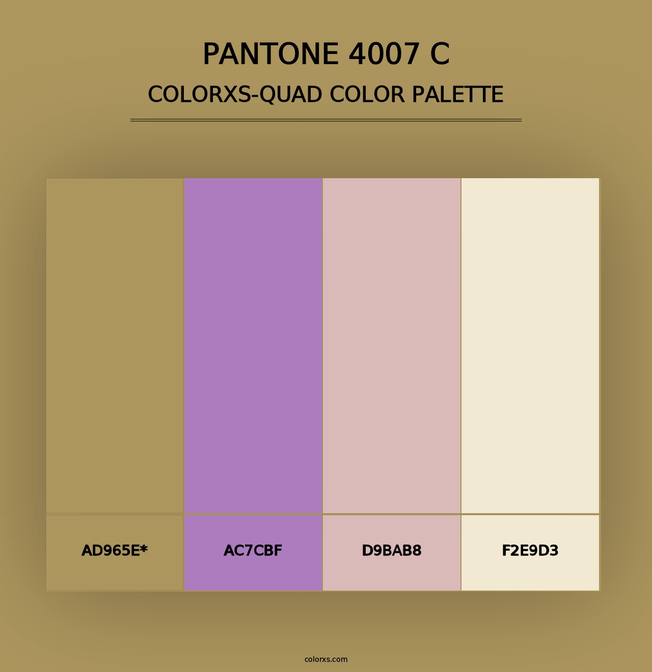 PANTONE 4007 C - Colorxs Quad Palette