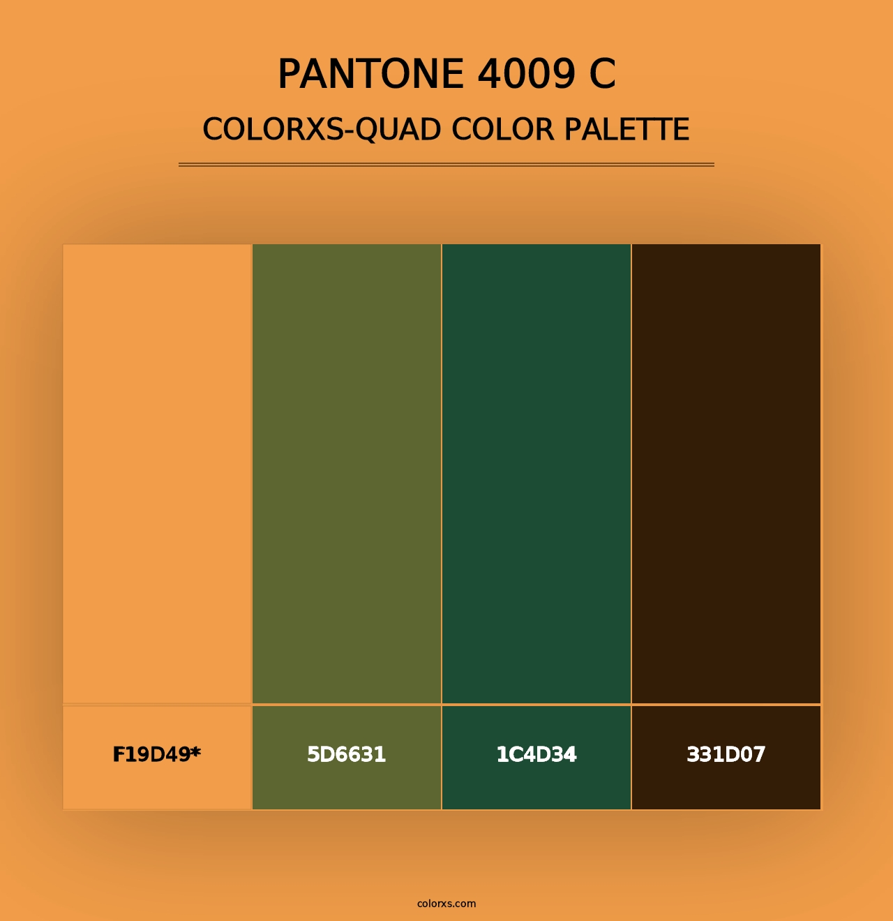 PANTONE 4009 C - Colorxs Quad Palette