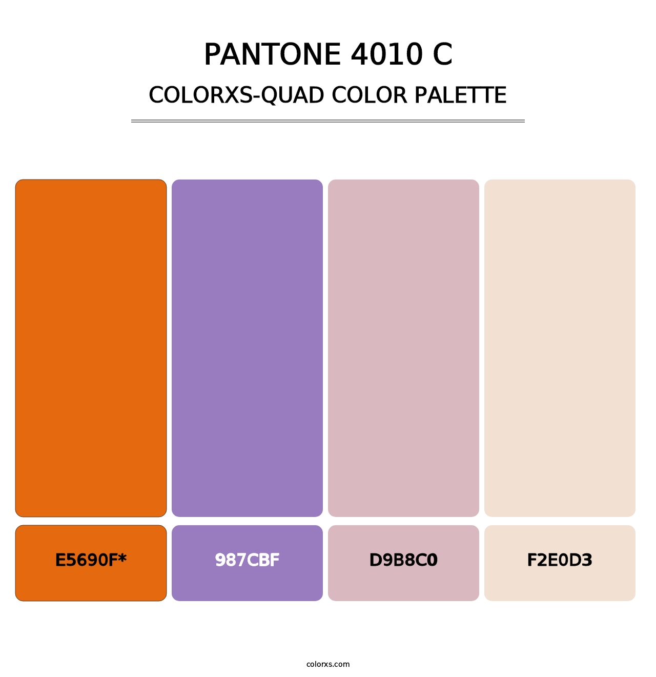 PANTONE 4010 C - Colorxs Quad Palette