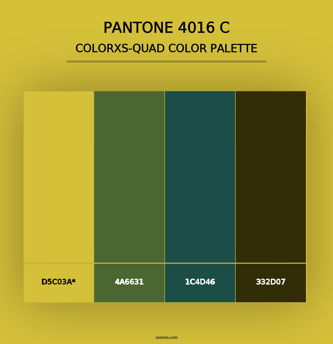 PANTONE 4016 C - Colorxs Quad Palette