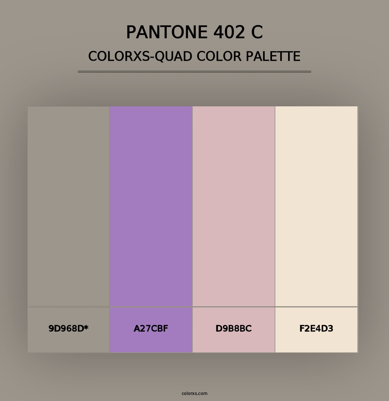 PANTONE 402 C - Colorxs Quad Palette