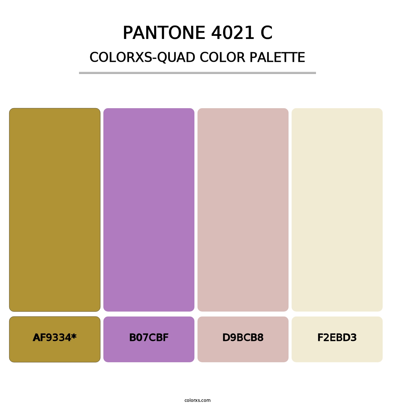 PANTONE 4021 C - Colorxs Quad Palette