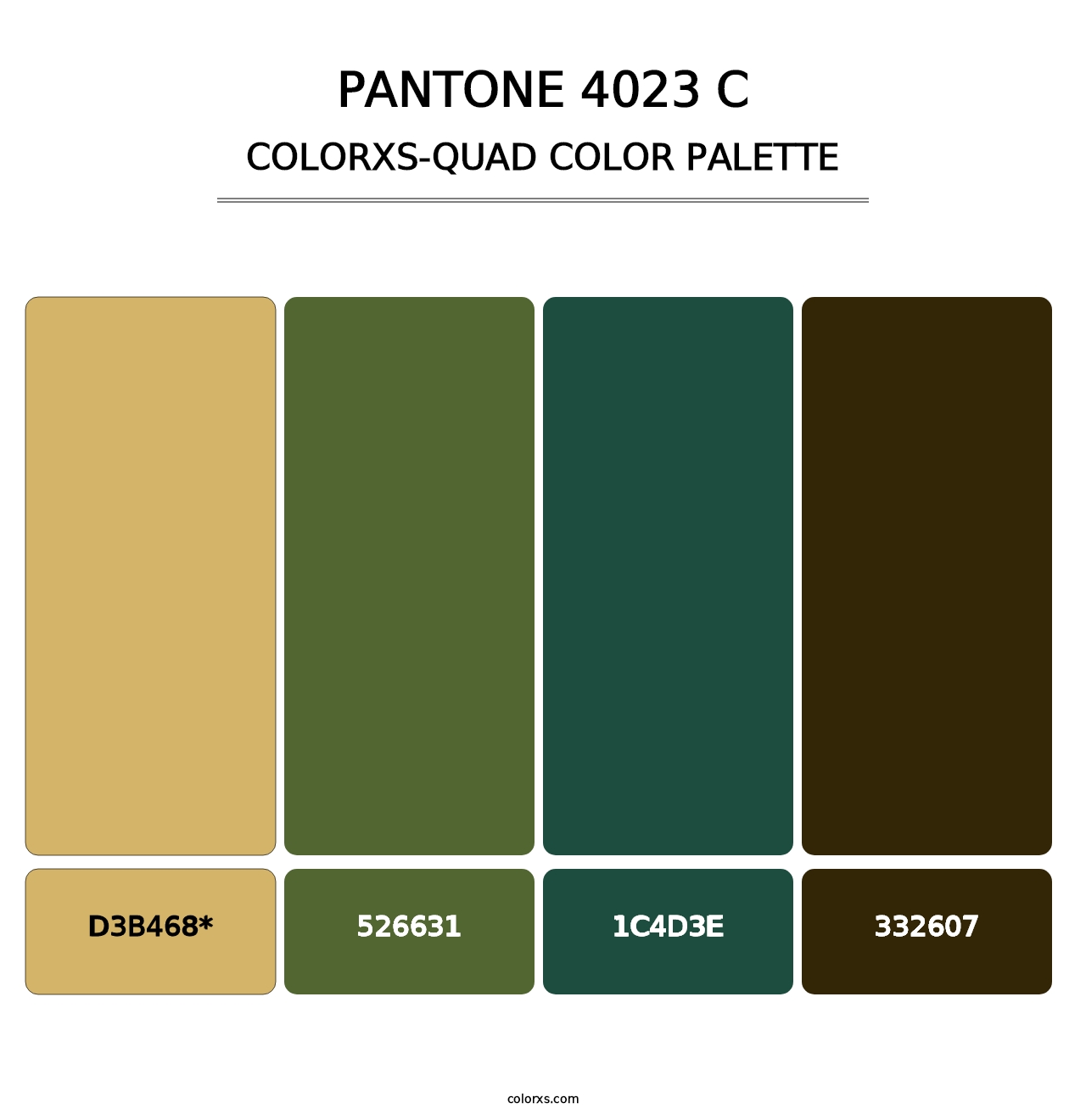 PANTONE 4023 C - Colorxs Quad Palette