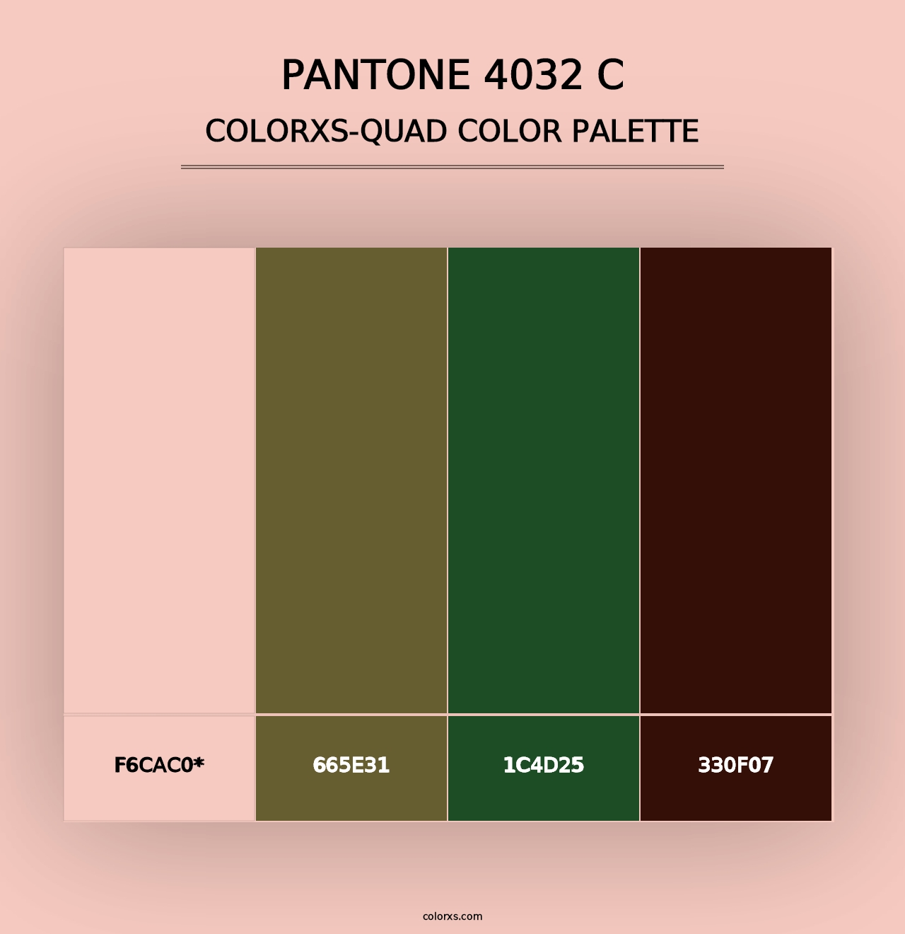 PANTONE 4032 C - Colorxs Quad Palette