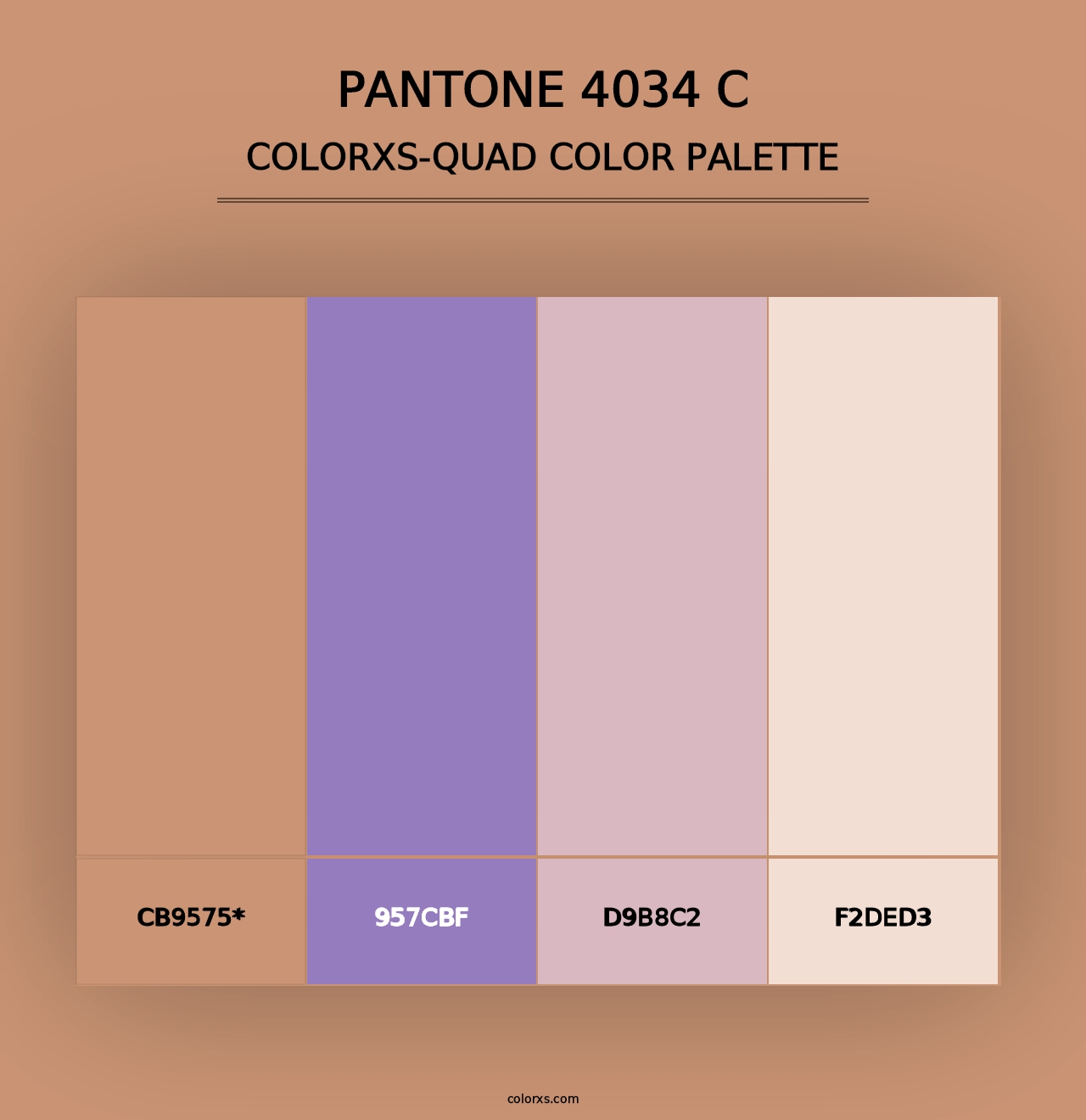 PANTONE 4034 C - Colorxs Quad Palette