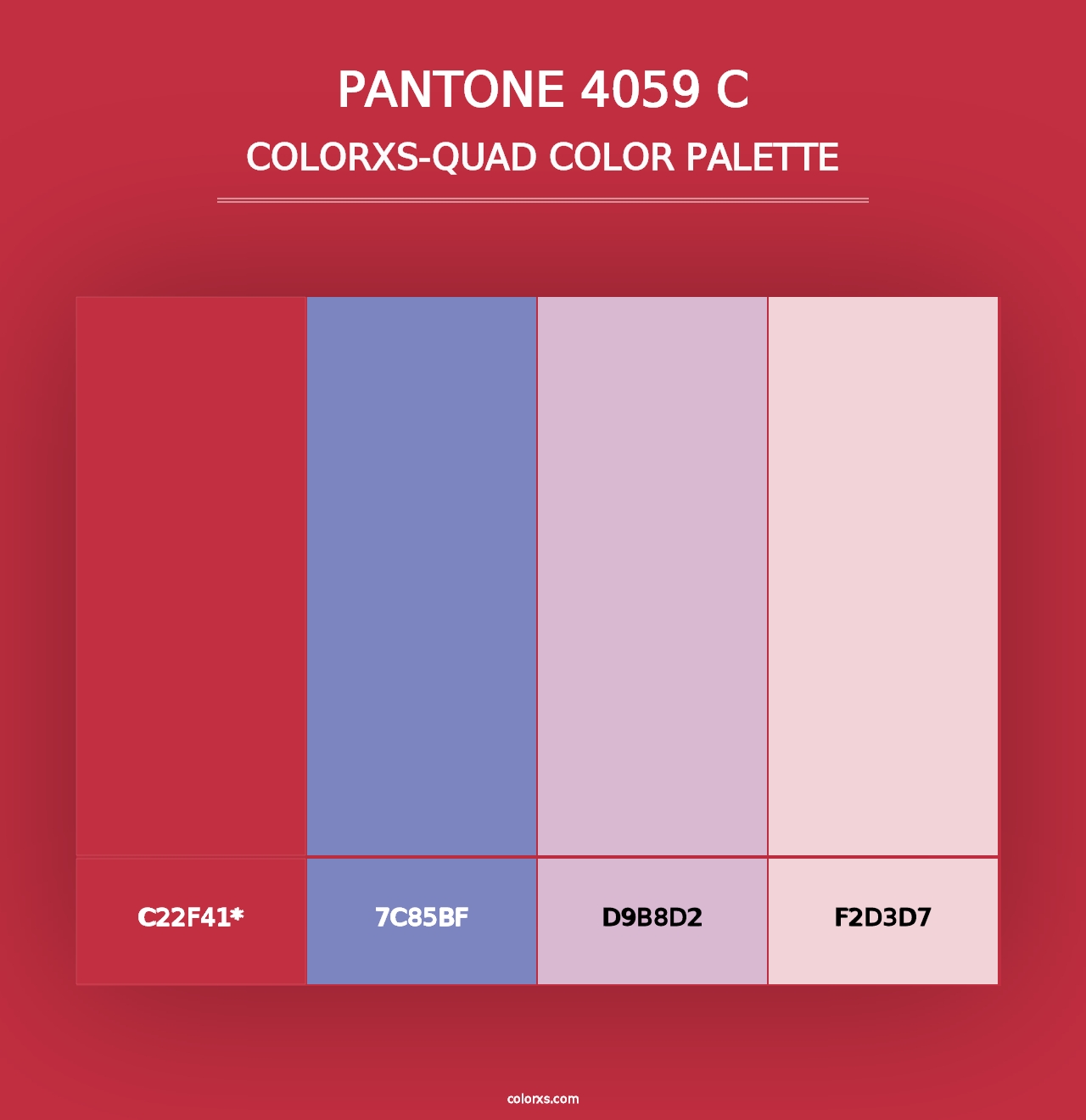 PANTONE 4059 C - Colorxs Quad Palette