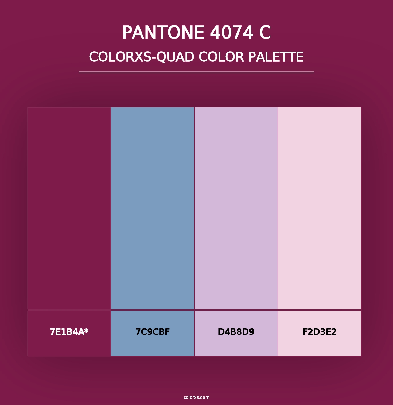 PANTONE 4074 C - Colorxs Quad Palette