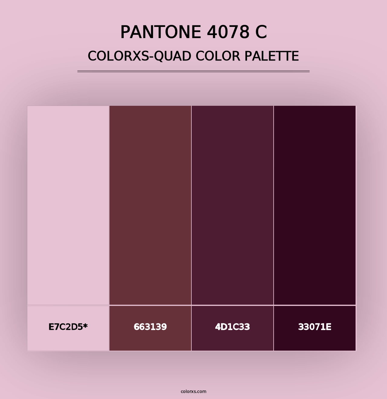 PANTONE 4078 C - Colorxs Quad Palette