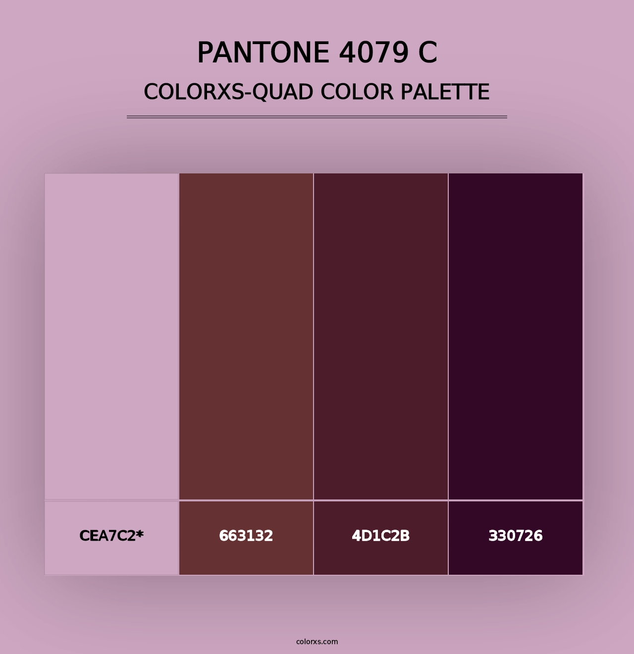 PANTONE 4079 C - Colorxs Quad Palette