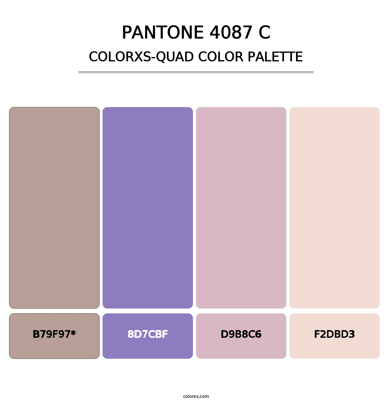 PANTONE 4087 C - Colorxs Quad Palette