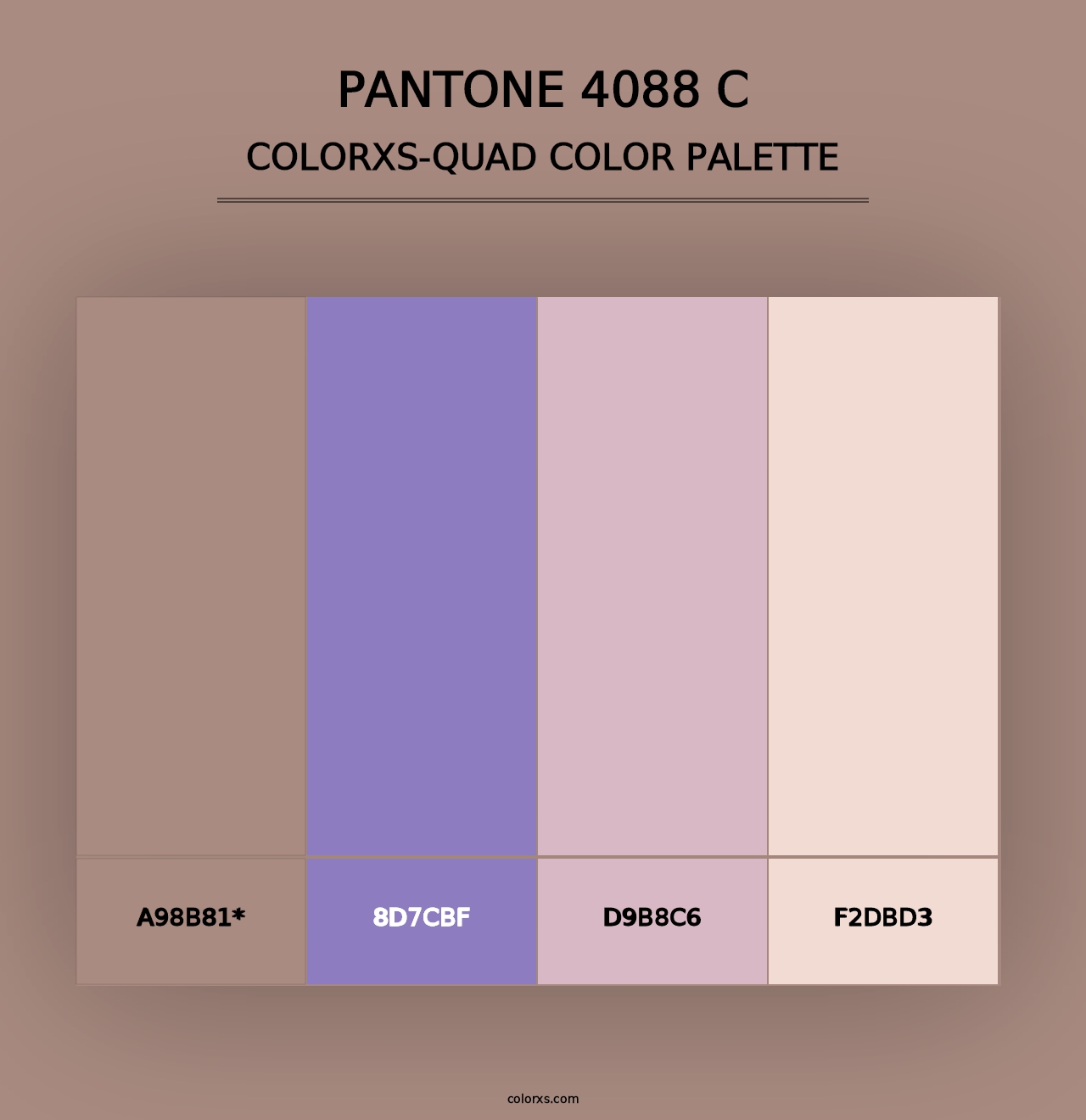 PANTONE 4088 C - Colorxs Quad Palette