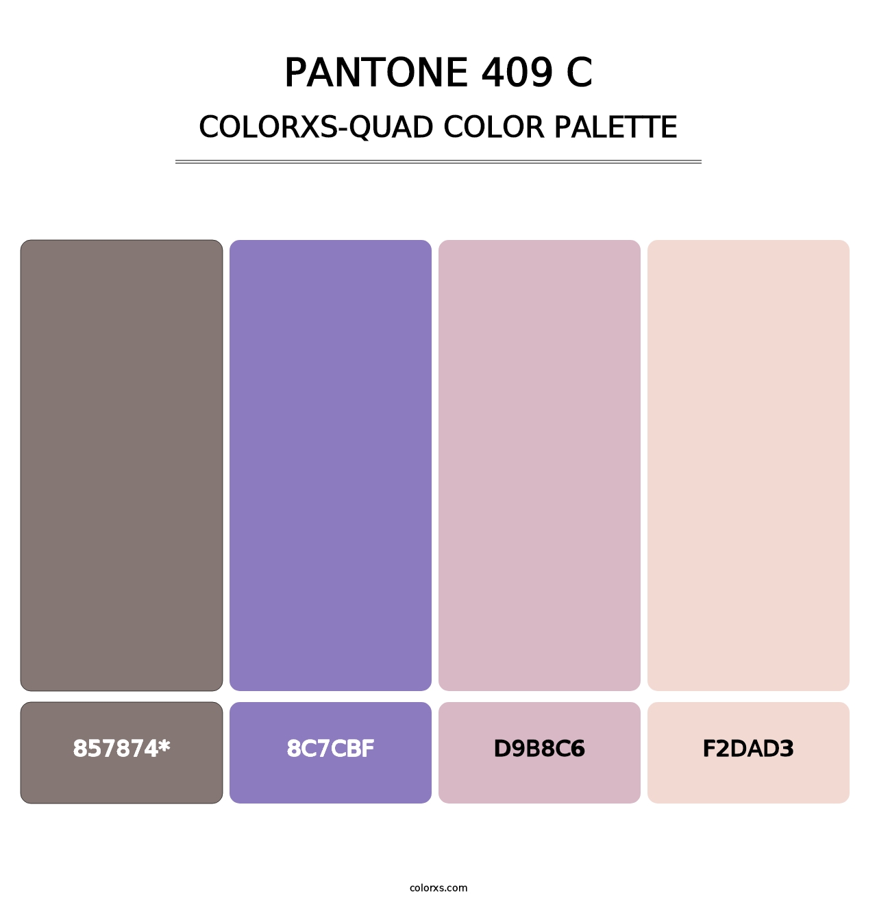 PANTONE 409 C - Colorxs Quad Palette