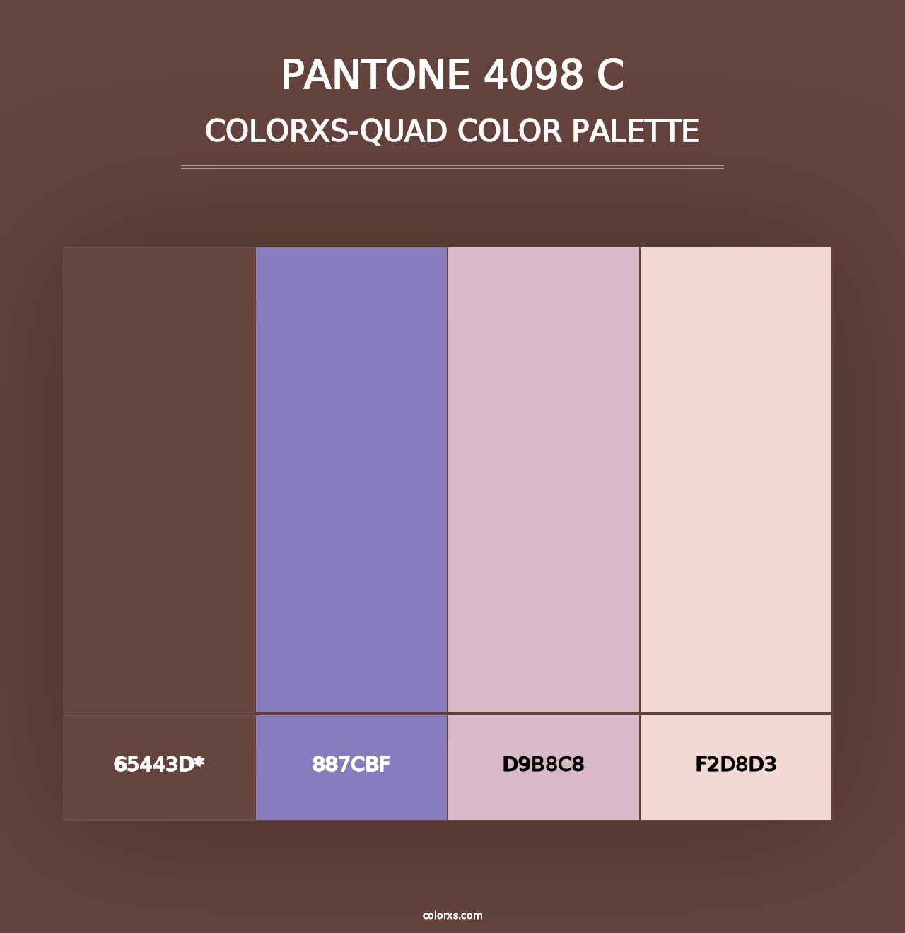 PANTONE 4098 C - Colorxs Quad Palette