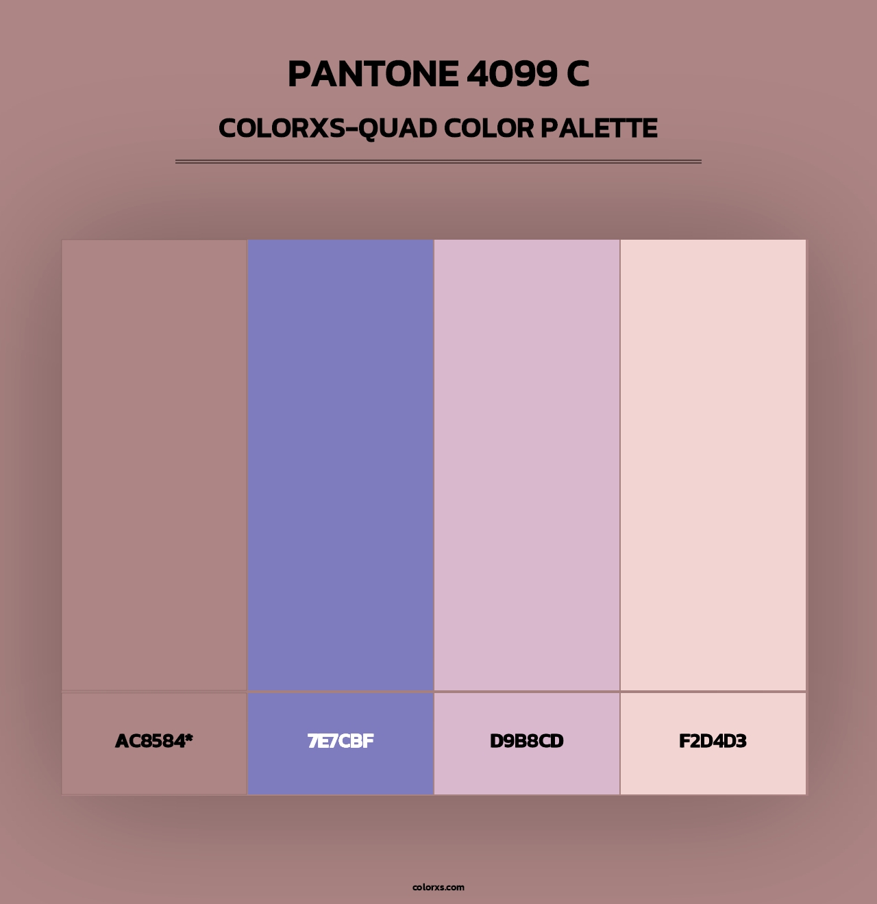 PANTONE 4099 C - Colorxs Quad Palette