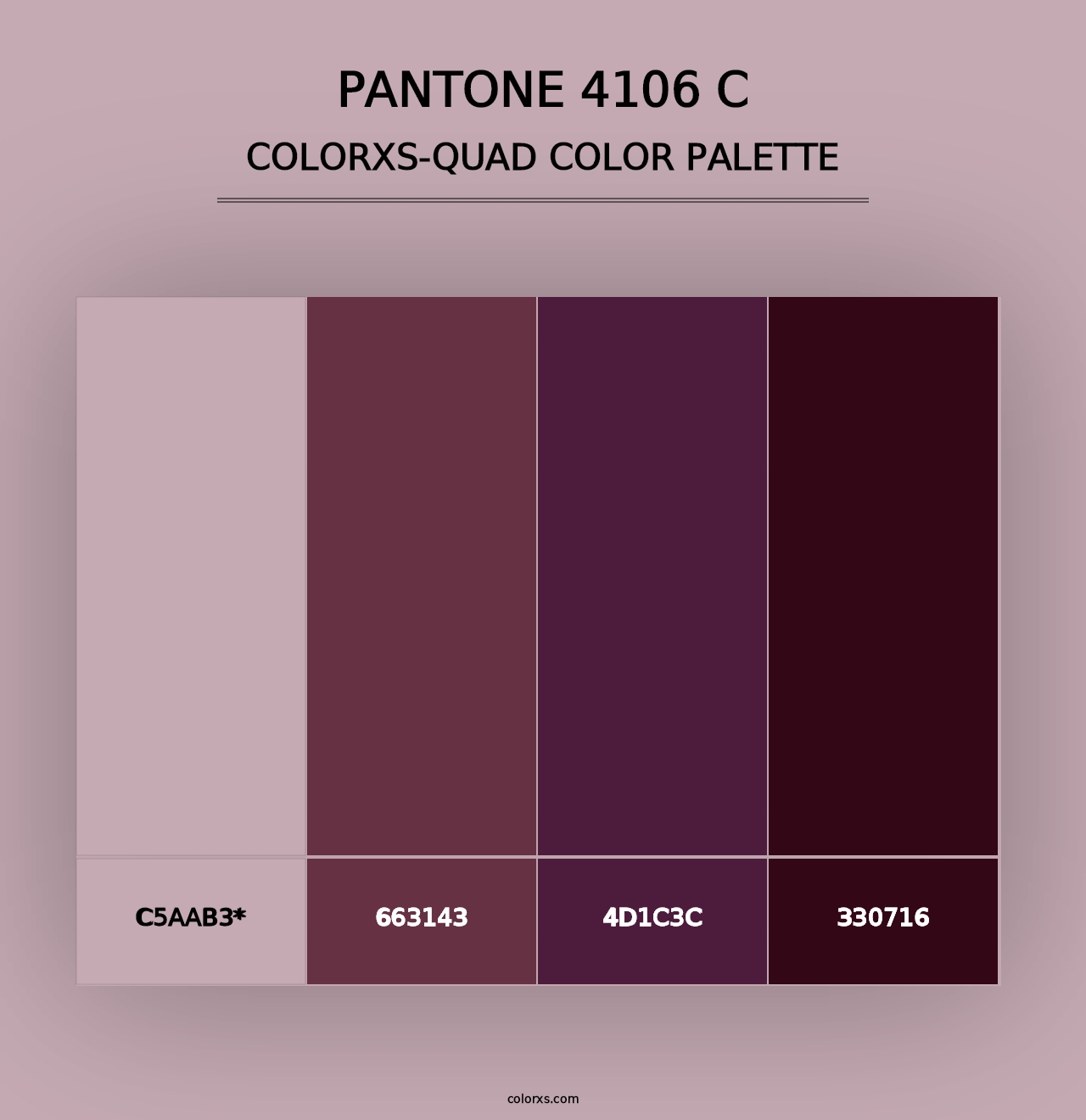 PANTONE 4106 C - Colorxs Quad Palette