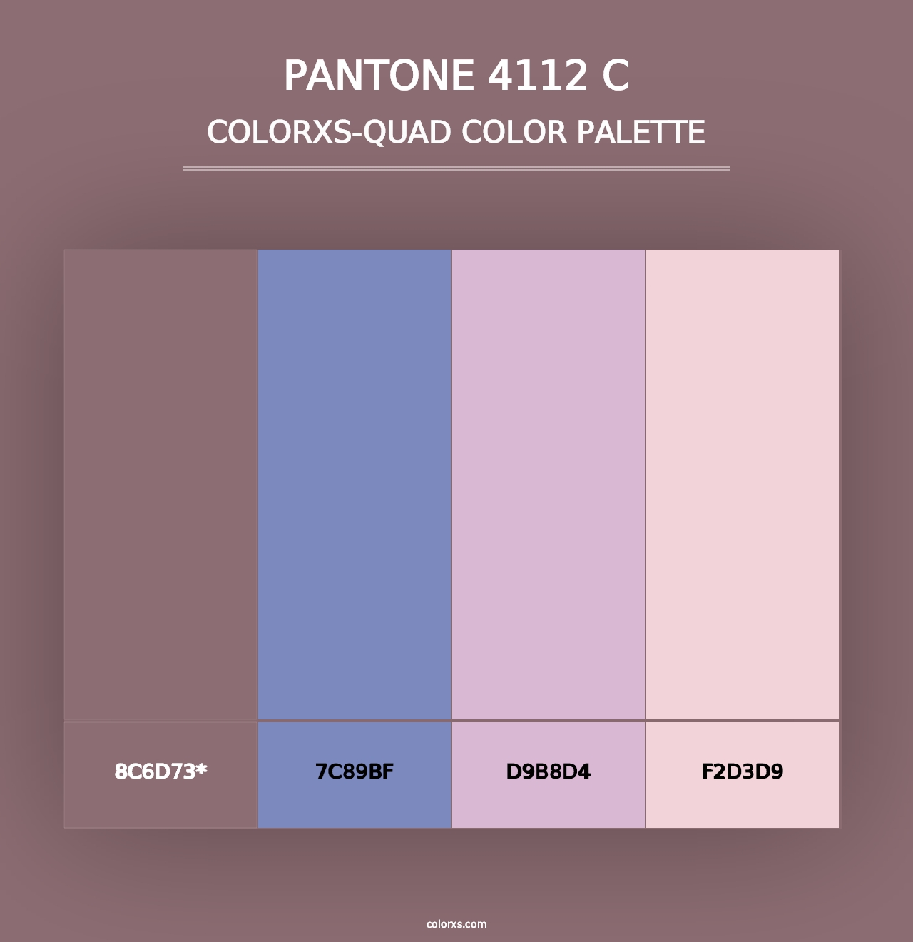 PANTONE 4112 C - Colorxs Quad Palette