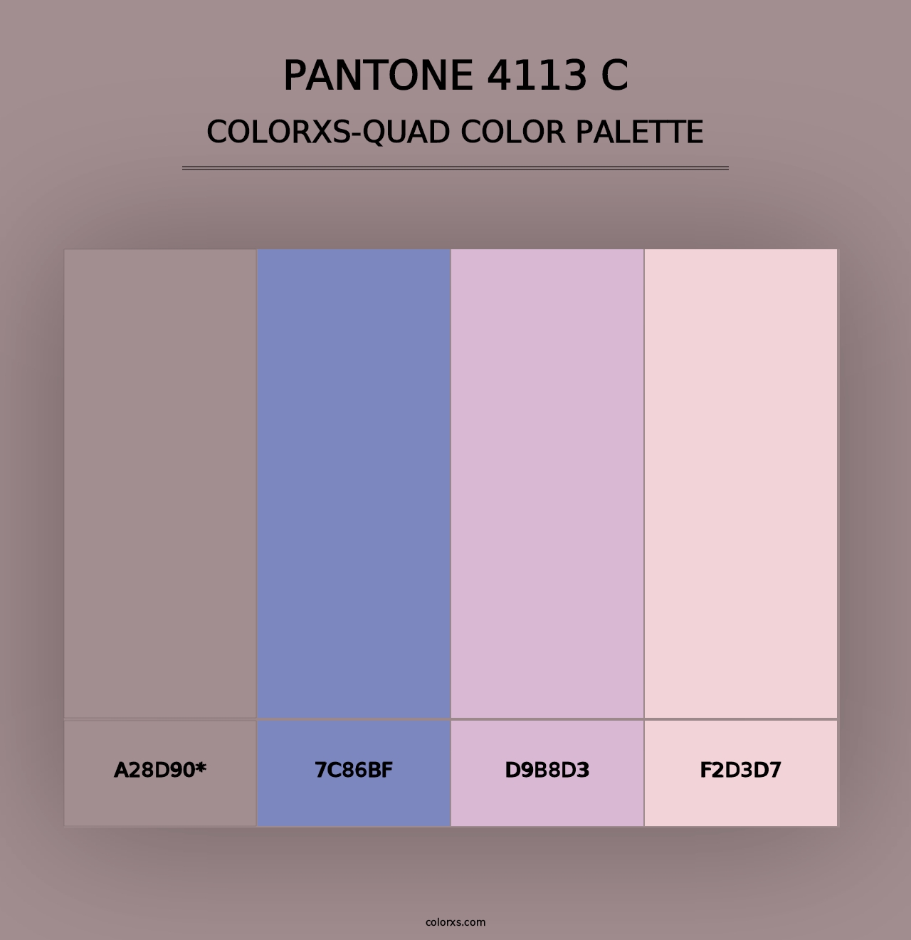 PANTONE 4113 C - Colorxs Quad Palette