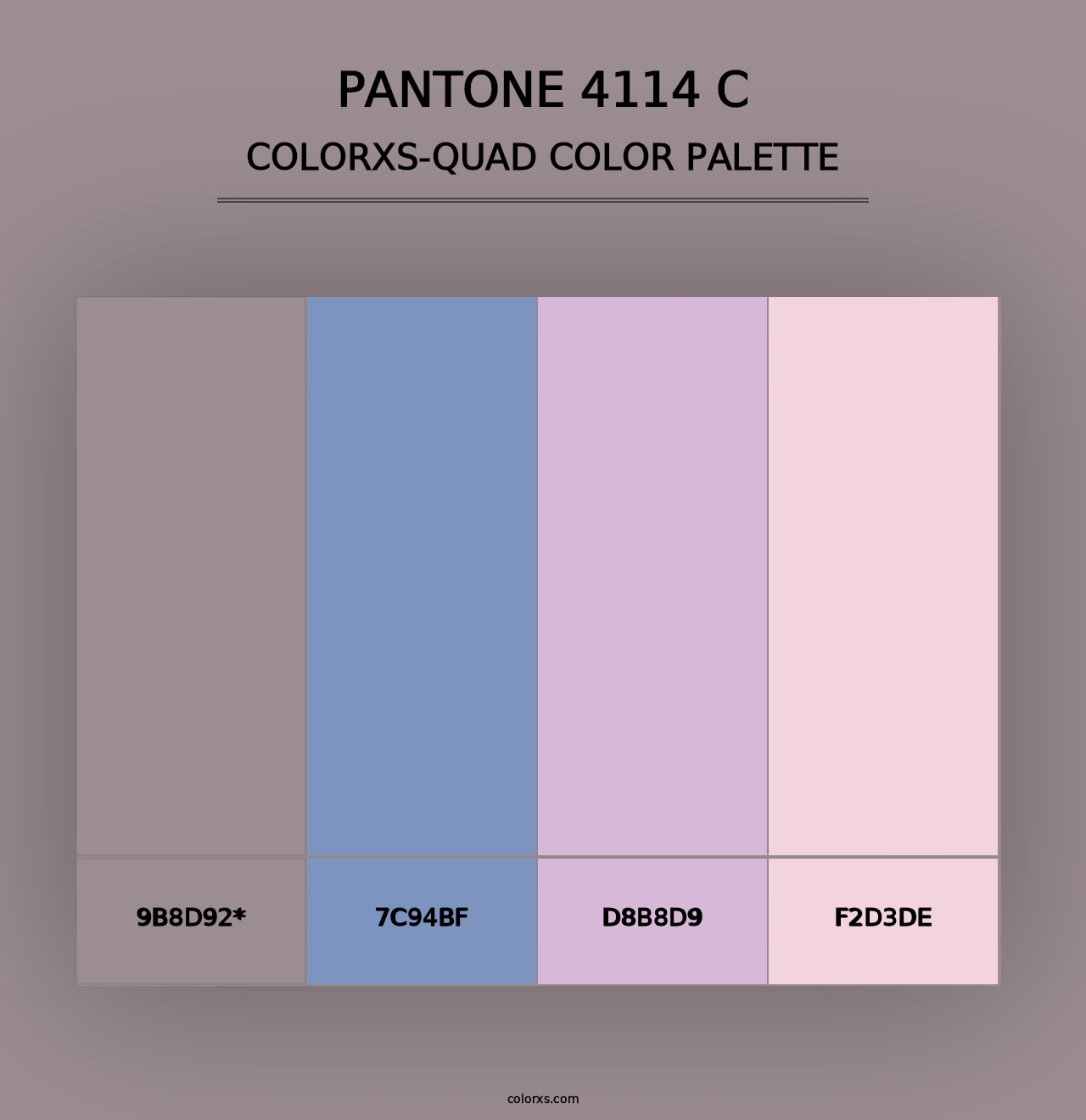 PANTONE 4114 C - Colorxs Quad Palette