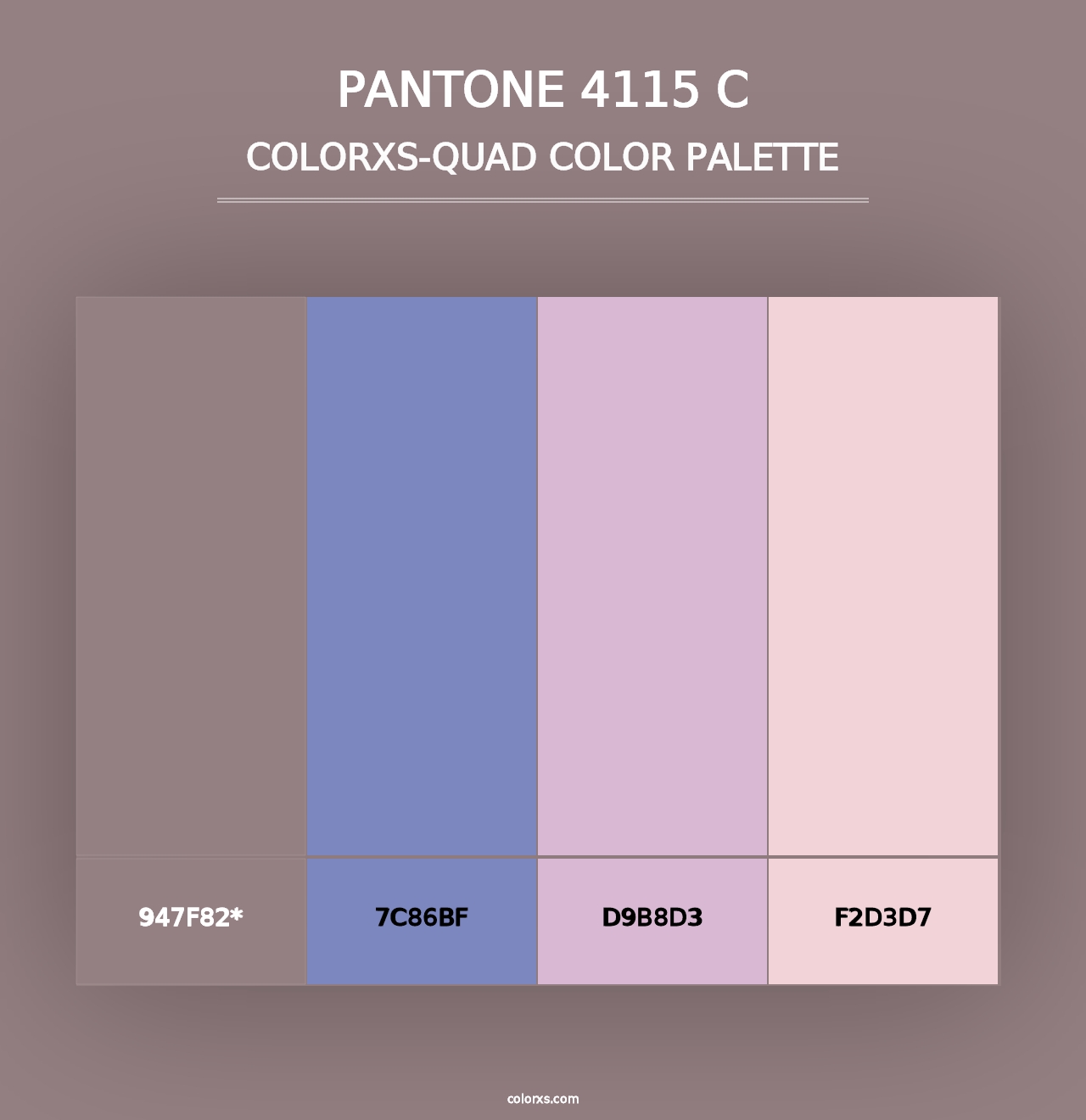 PANTONE 4115 C - Colorxs Quad Palette