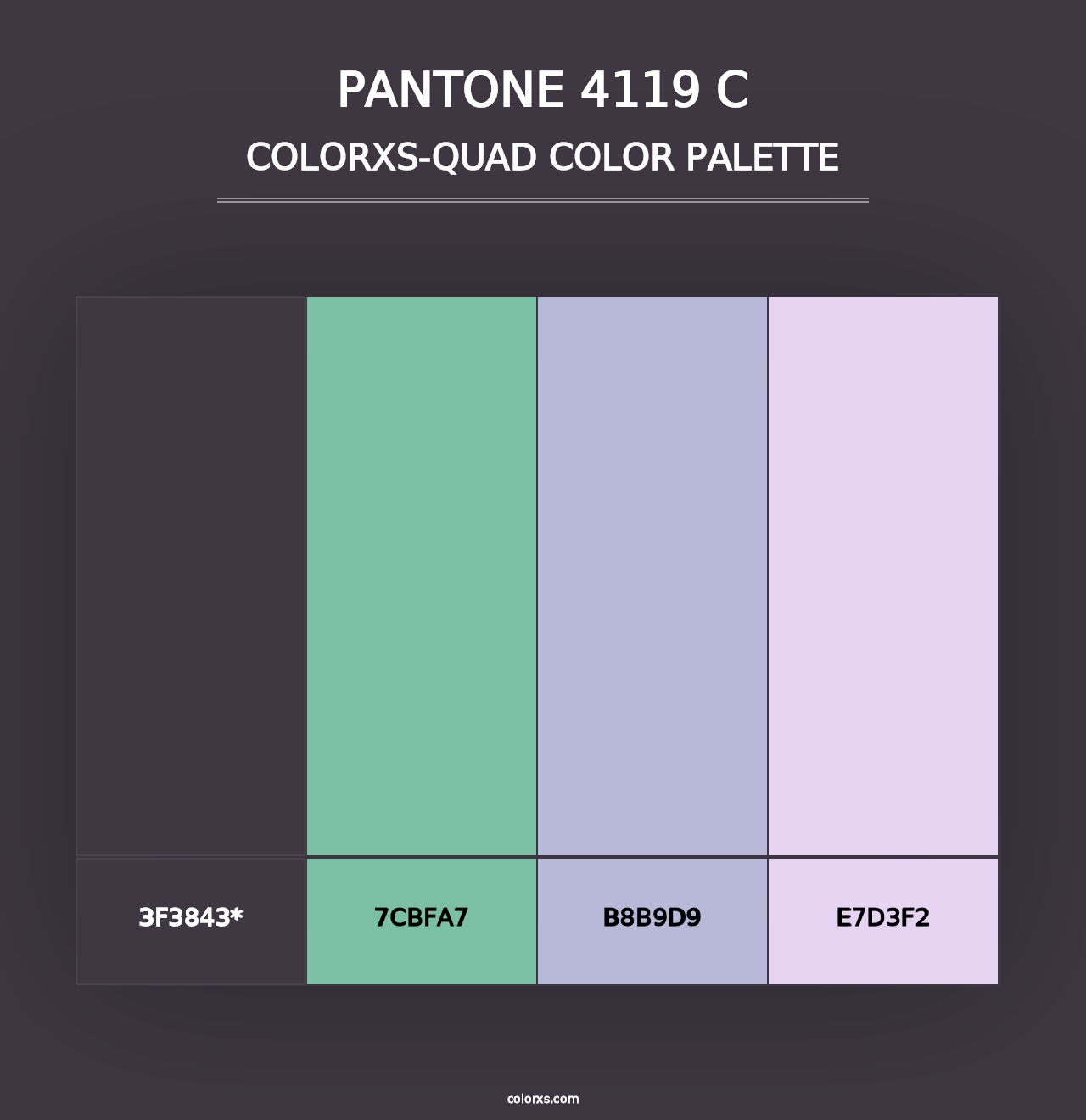 PANTONE 4119 C - Colorxs Quad Palette