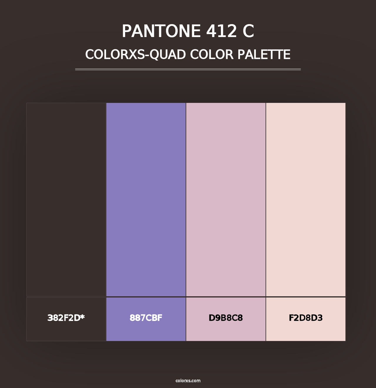 PANTONE 412 C - Colorxs Quad Palette