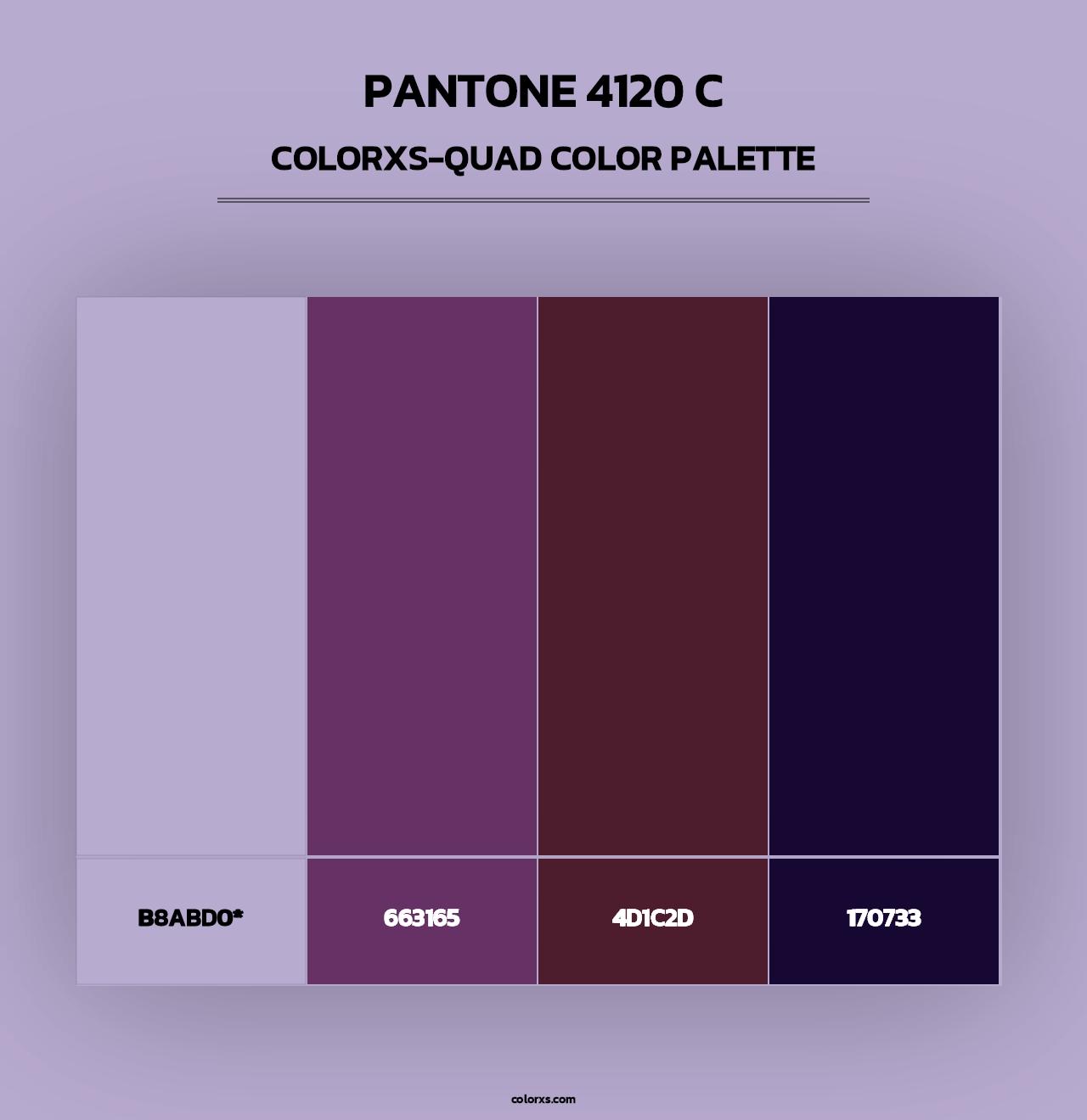 PANTONE 4120 C - Colorxs Quad Palette