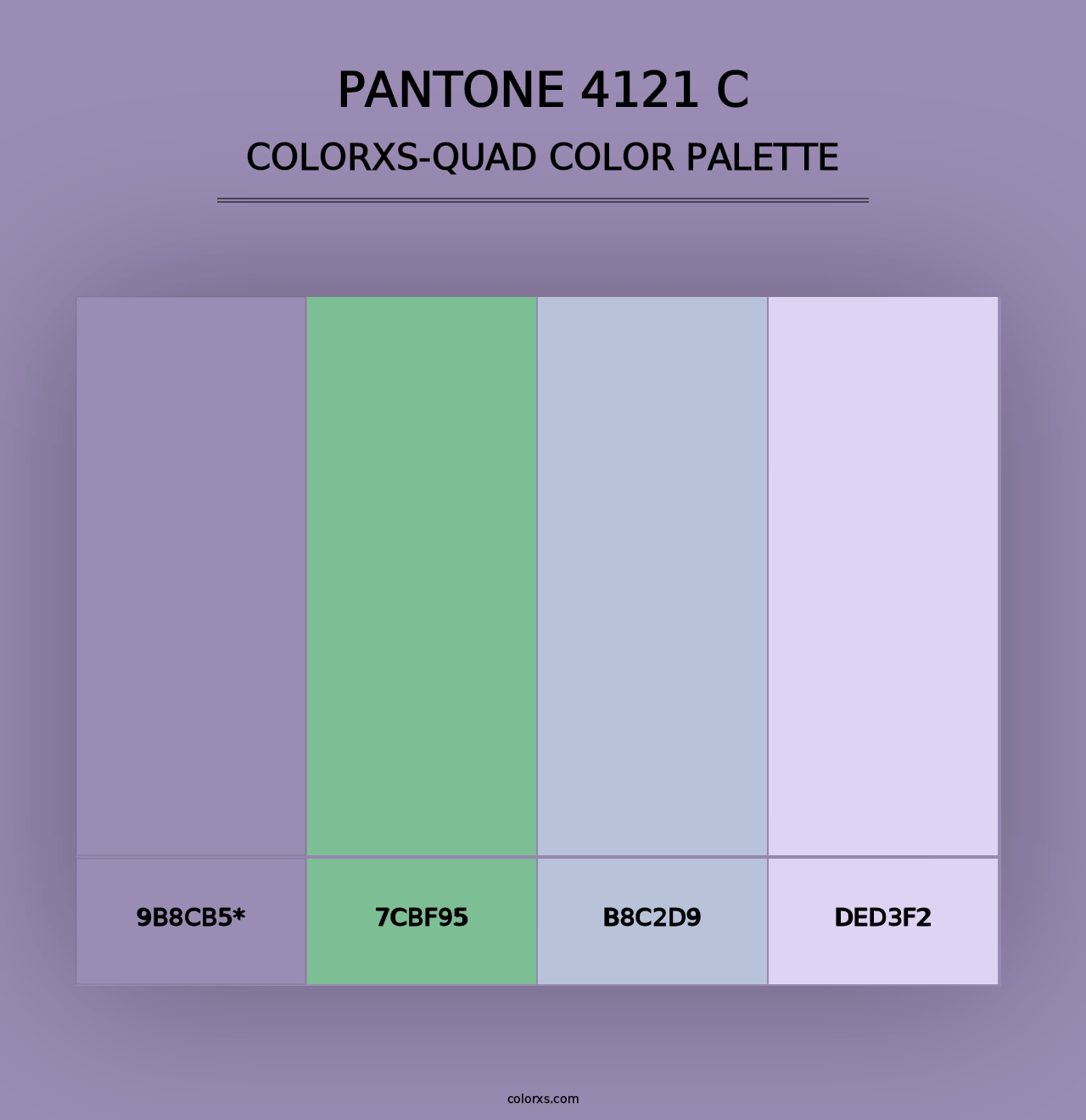 PANTONE 4121 C - Colorxs Quad Palette