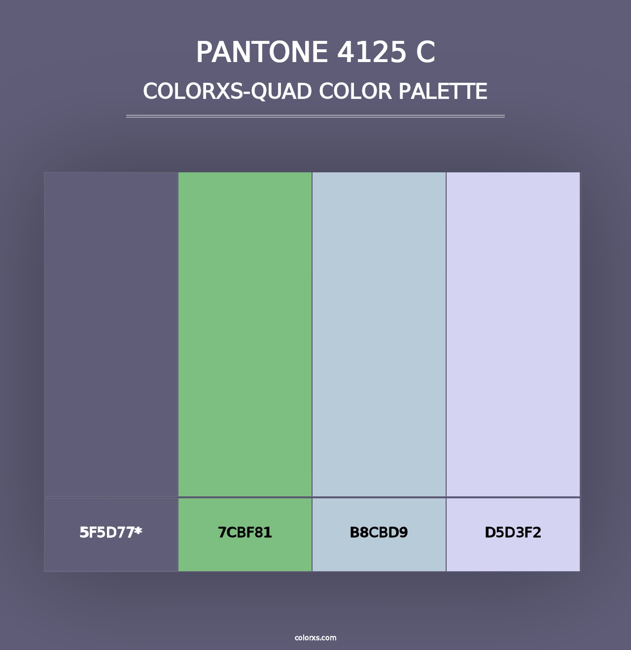 PANTONE 4125 C - Colorxs Quad Palette